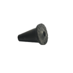 Black Conical Rubber End Cap