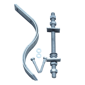 Galvanized Pole Mounting Bracket Assembly